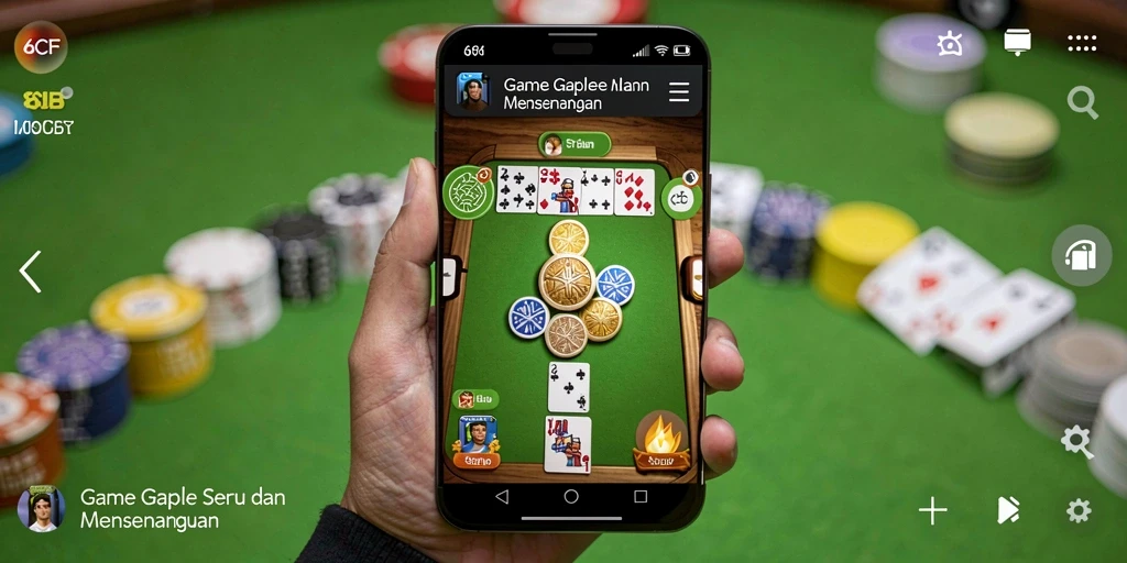 Tangkapan layar menunjukkan gameplay menarik dari Gaple.