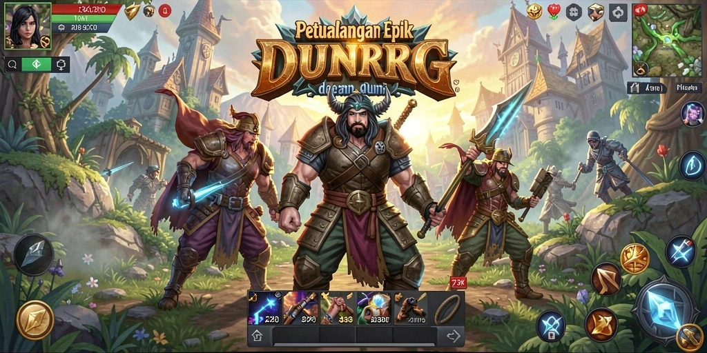 Tampilan gameplay RPG yang menakjubkan dalam 73K.