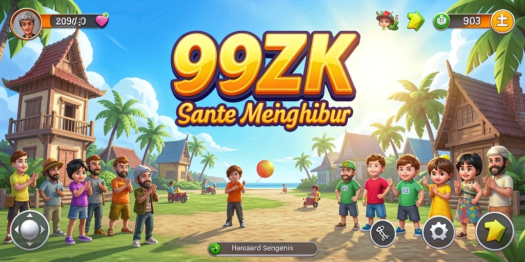Tangkapan layar gameplay 99ZK yang penuh warna dan seru.
