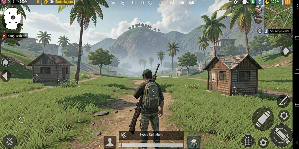 Screenshot gameplay A200M dengan elemen simulasi yang interaktif.