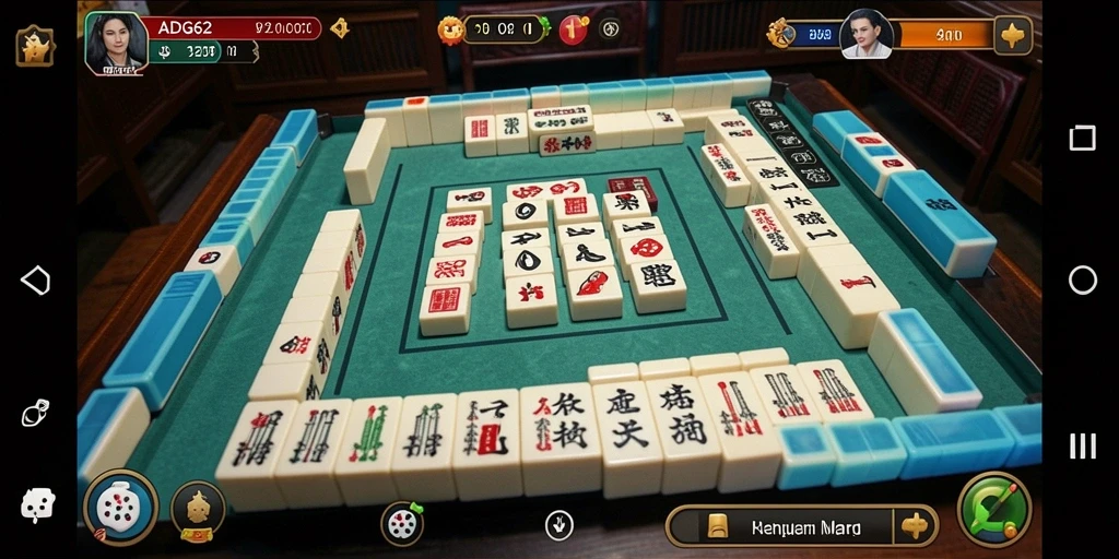 Screenshot ADG62 menampilkan gameplay Mahjong yang menarik dan mendebarkan.