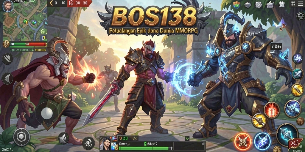 Tampilan gameplay epik dalam <strong>BOS138</strong> dengan petualangan menarik dan aksi seru.