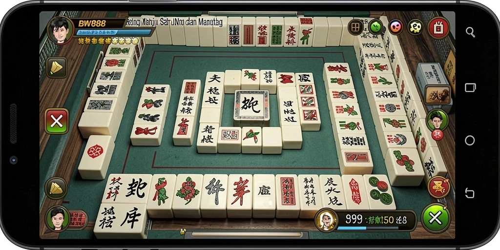 Tampilan gameplay Mahjong BW888 yang menantang dan menyenangkan.