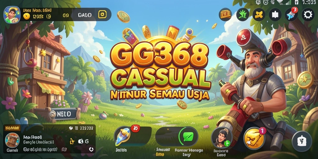 Screenshot menunjukkan karakter imut dalam gameplay yang seru.