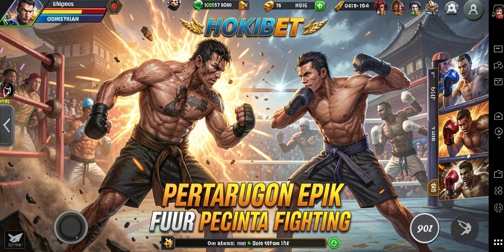 Gameplay seru HOKIBET dengan pertarungan yang intens dan karakter unik.
