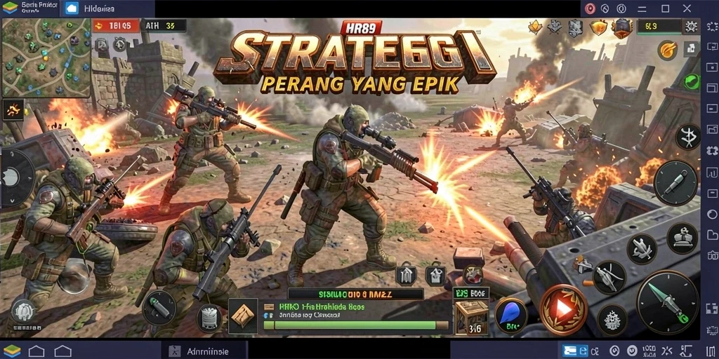 Gameplay menegangkan HR89 menampilkan strategi perang yang cerdas.