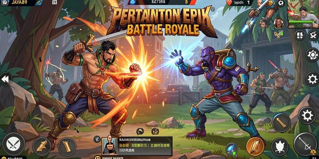 Gameplay seru dan menegangkan dalam JAYA89 Battle Royale.