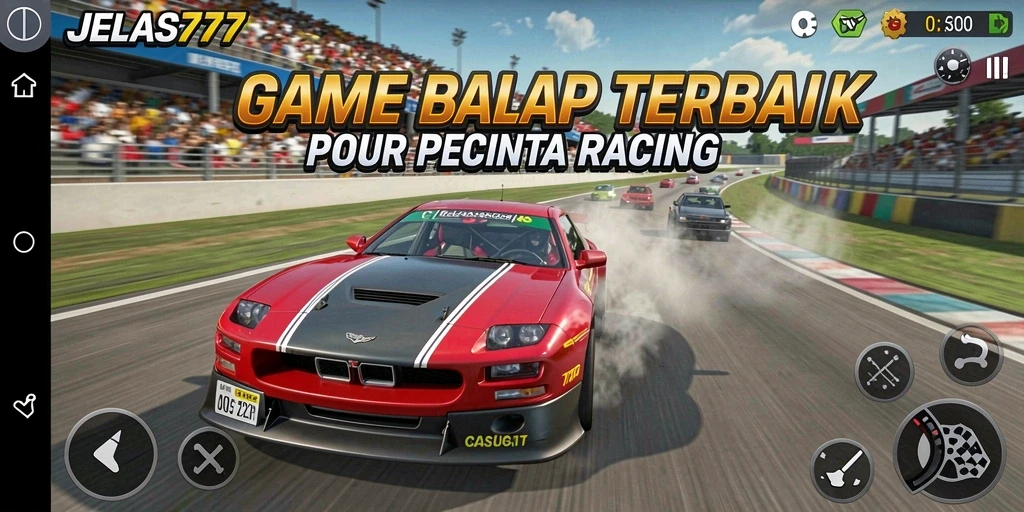 Tampilan gameplay balapan yang seru dan menantang di JELAS777.