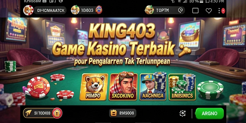 Screenshot KING403 menampilkan gameplay Kasino yang mendebarkan dan interaktif.