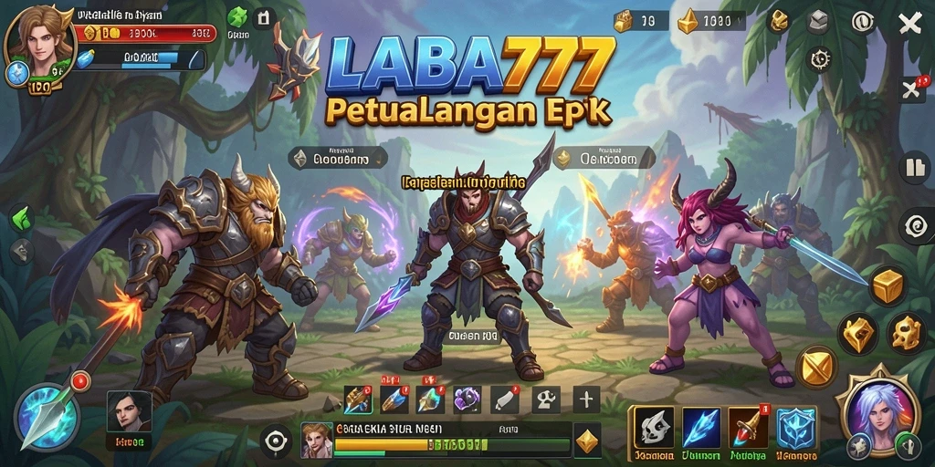 Tampilan mendebarkan dari gameplay RPG LABA777.