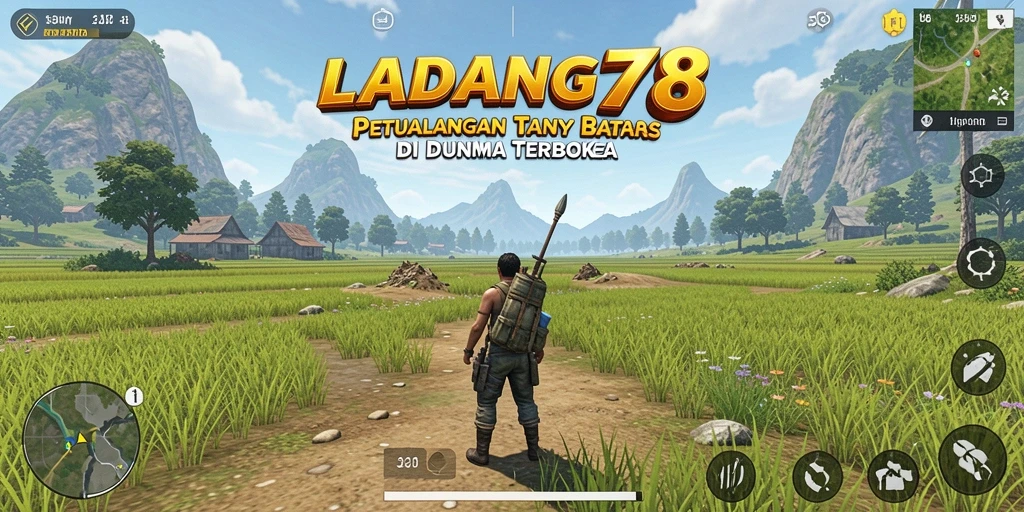 Tampilan screenshot gameplay Open World LADANG78 yang menawan.