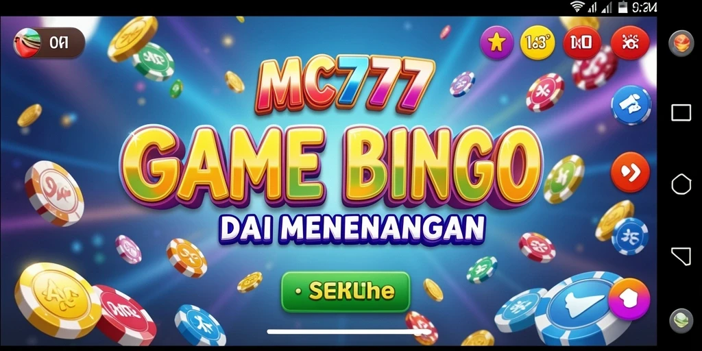Screenshot utama MC777 menampilkan gameplay Bingo yang mendebarkan.
