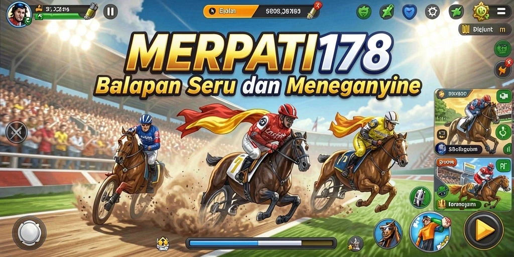 Gameplay MERPATI178 yang menegangkan dan seru di lintasan balap.