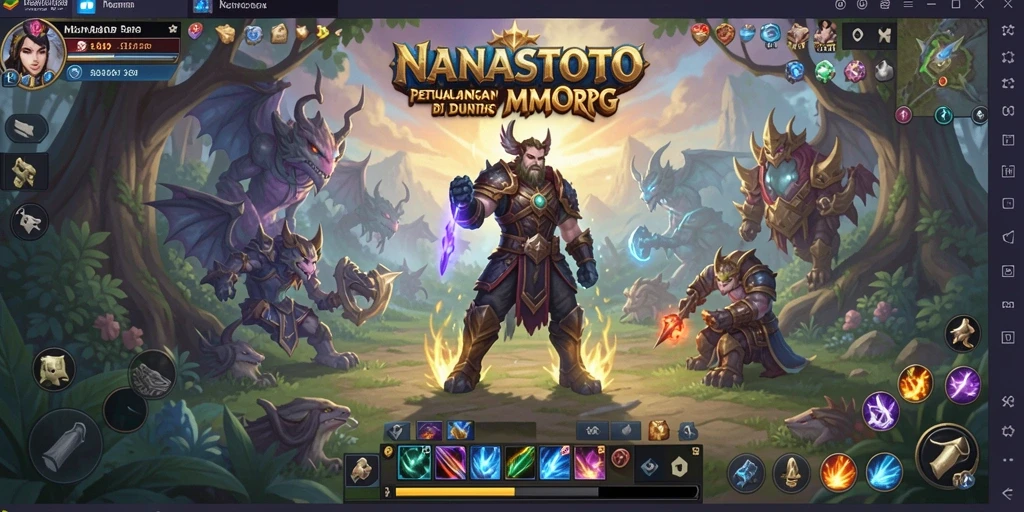 Gameplay epik NANASTOTO yang menyajikan pertarungan seru dan eksplorasi.