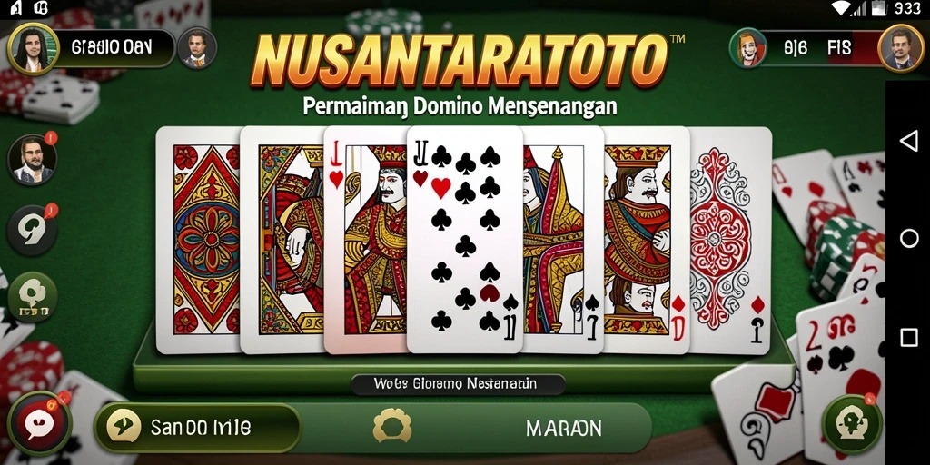 Tampilan gameplay NUSANTARATOTO yang menarik dalam permainan Domino.
