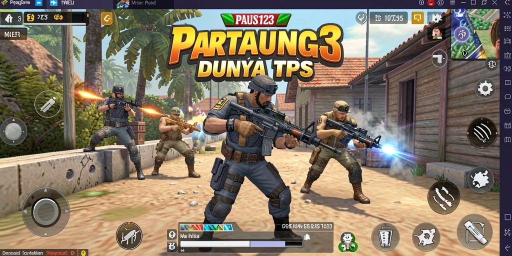 Tampilan menegangkan dari gameplay TPS yang intens.