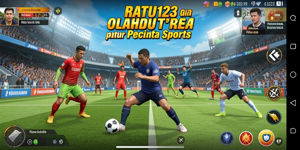 Tampilan gameplay menarik dari RATU123 yang menggambarkan pertandingan olahraga.