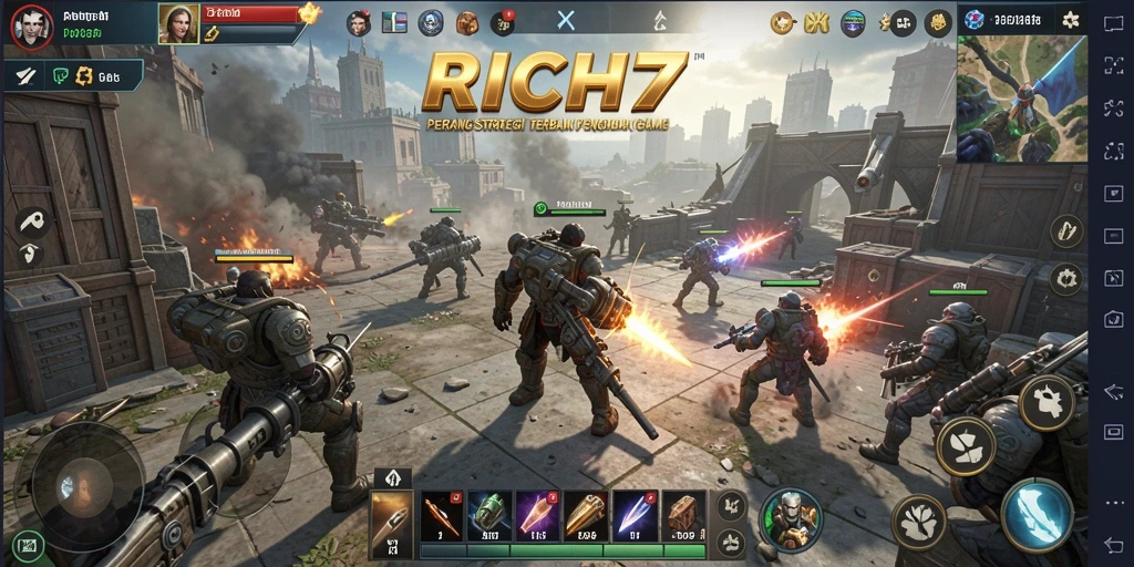 Tampilan gameplay RICH7 yang menakjubkan dan strategi yang mendebarkan.