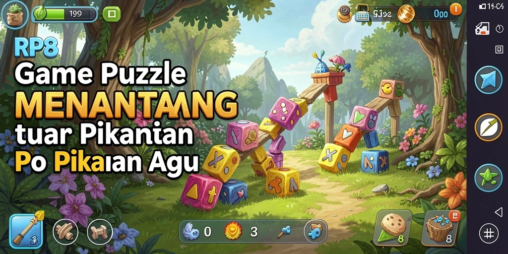 Tampilan gameplay RP8 yang menantang dengan teka-teki kreatif.