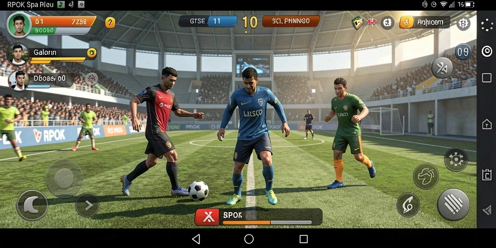 Tampilan gameplay seru dari RPOK dengan aksi olahraga mendebarkan.