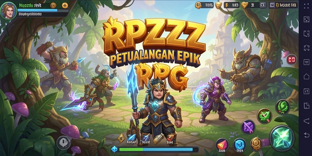 Tangkapan layar gameplay RPZZZ dengan aksi pertarungan yang mendebarkan.