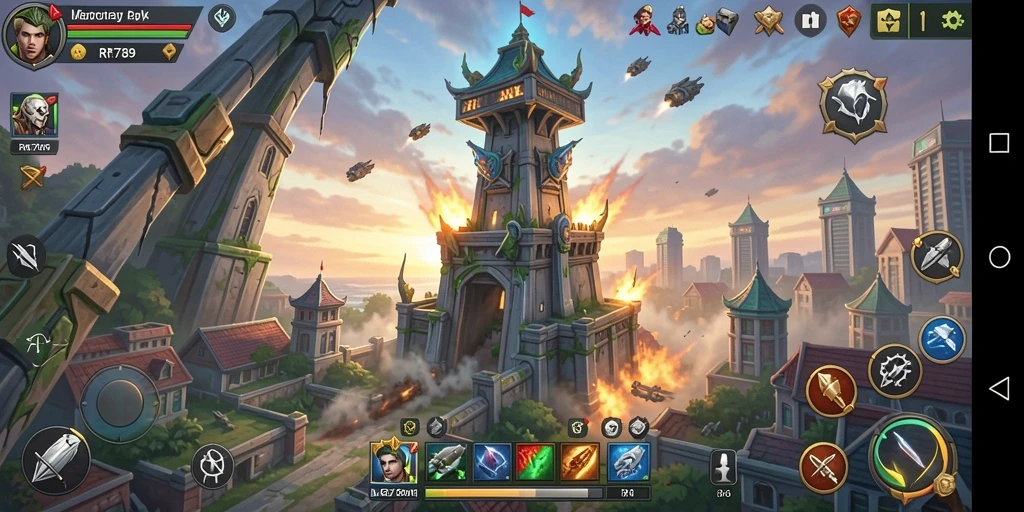 Tampilan gameplay seru dari game Tower Defense RR789.