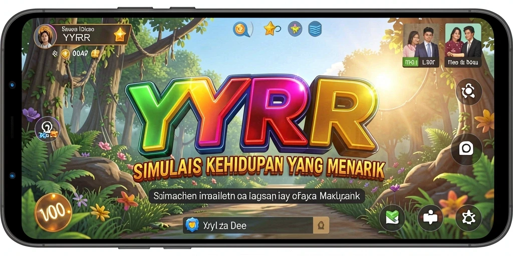 Screenshot gameplay YYRR menampilkan karakter dan interaksi yang kaya.